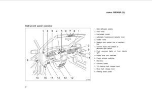 1998 toyota sienna owner's manual