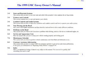 1999 gmc envoy owner's manual