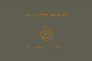 2000 cadillac escalade owner's manual