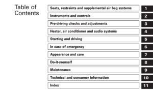 2001 nissan frontier owner's manual