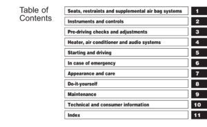 2001 nissan xterra owner's manual