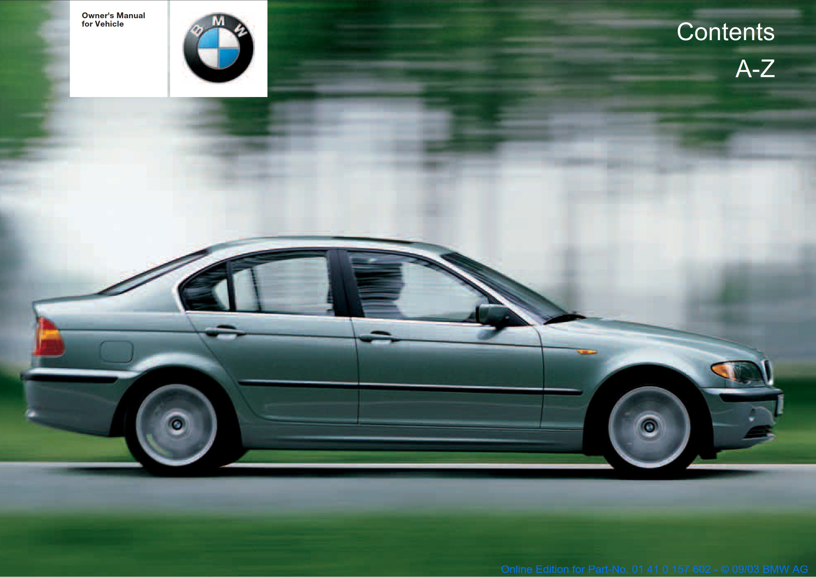 2002 bmw 3 series owner's manual