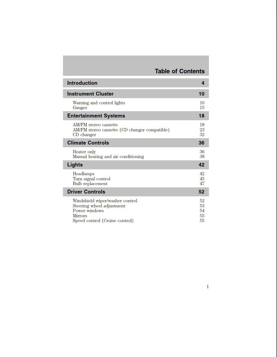 2002 ford escort owner's manual