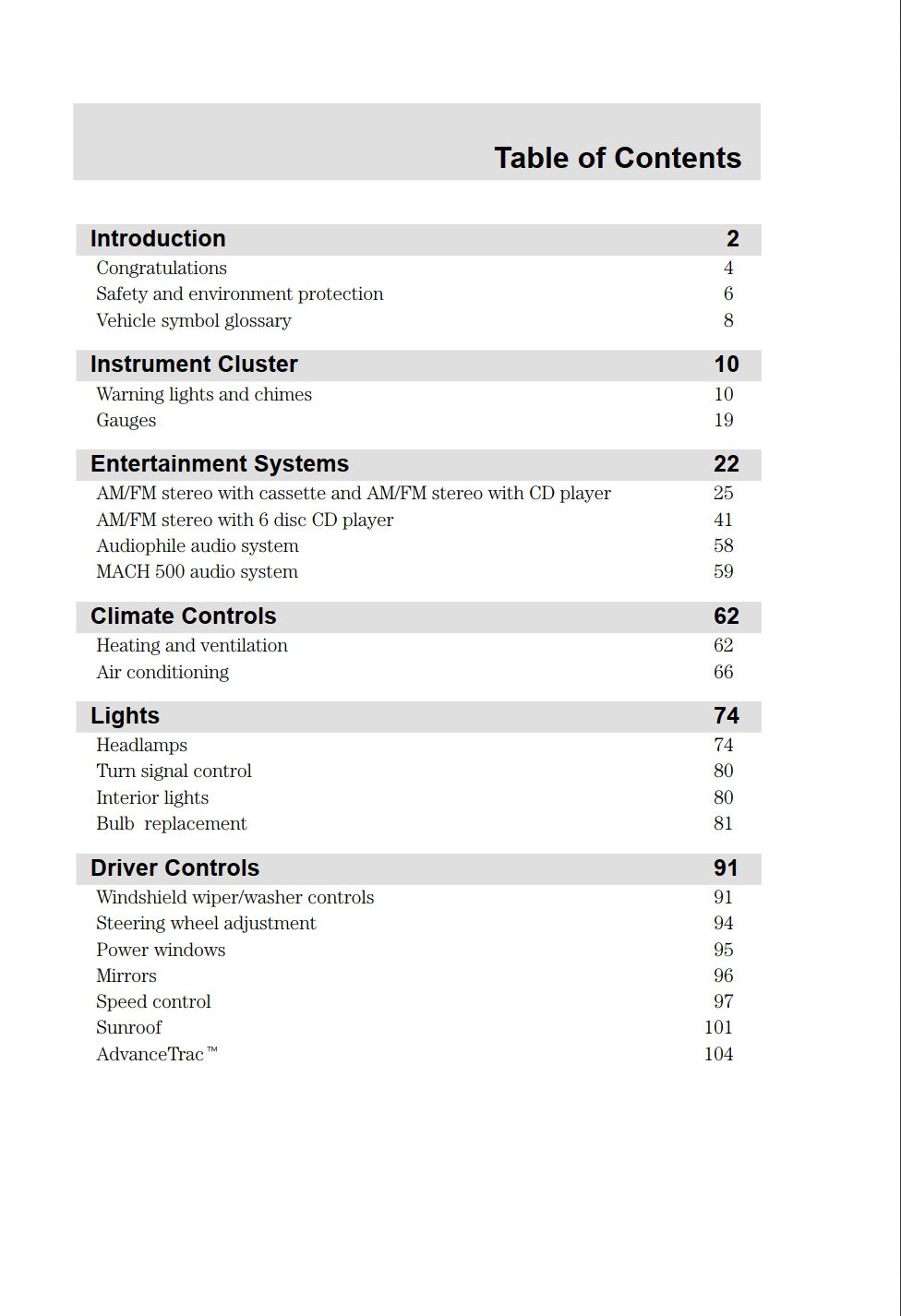 2002 ford focus owner's manual