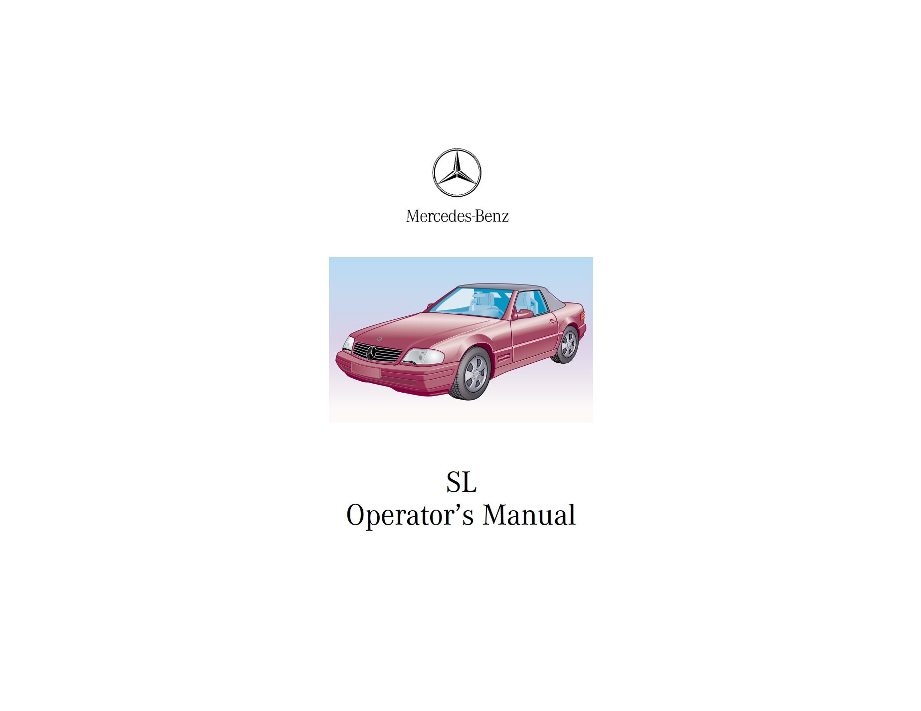 2002 mercedes benz sl class owner's manual