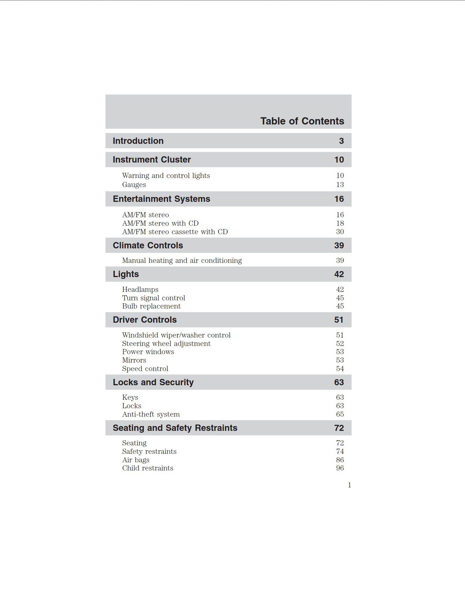 2003 ford ranger owner's manual