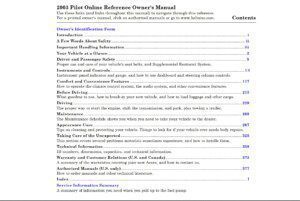 2003 honda pilot owner's manual