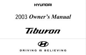 2003 hyundai tiburon owner's manual