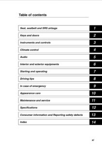 2003 subaru baja owner's manual