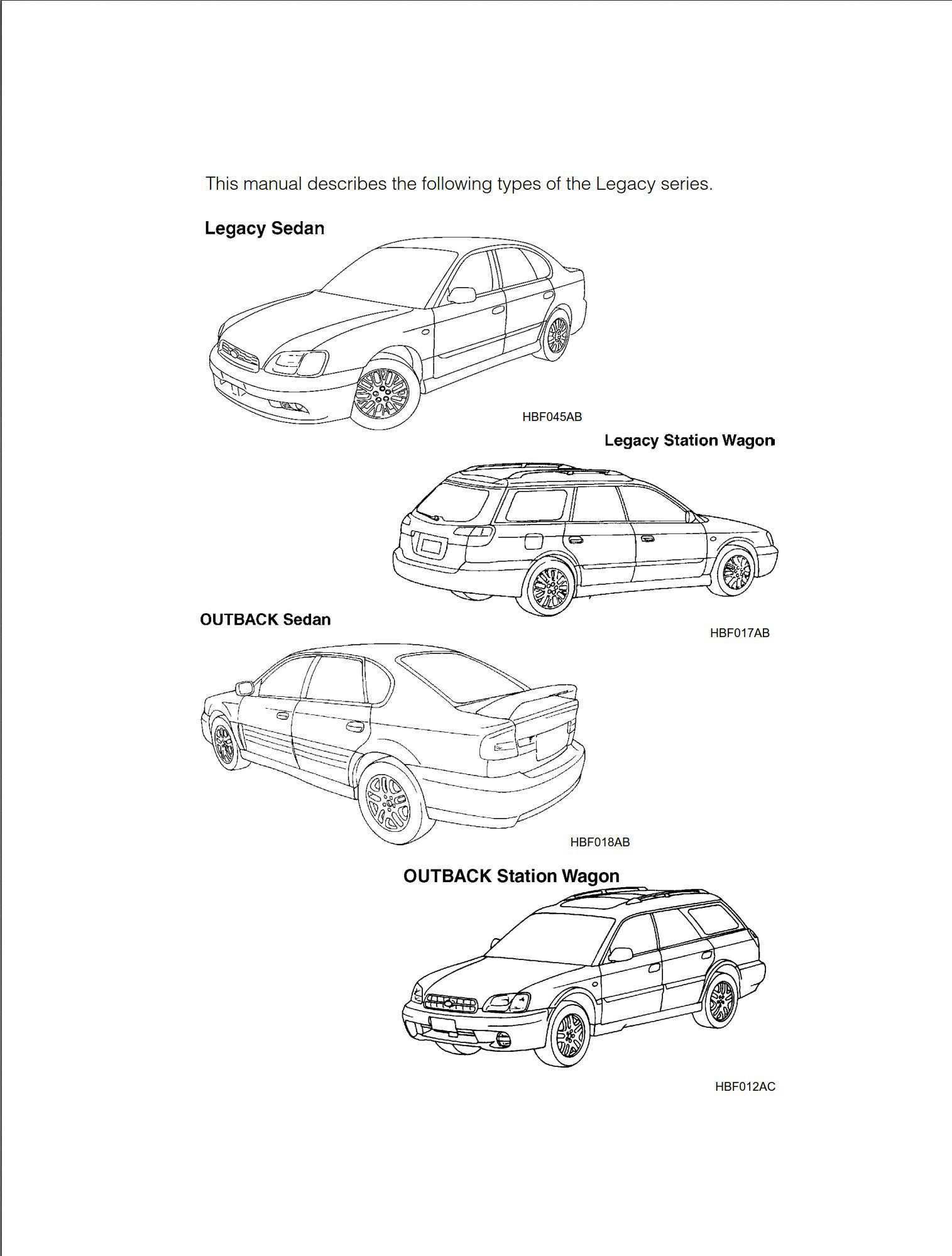 2003 subaru legacy owner's manual