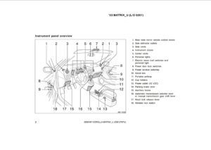 2003 toyota matrix owner's manual