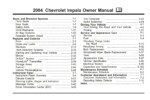 2004 chevrolet impala owner's manual