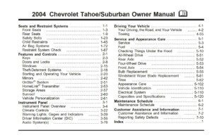 2004 chevrolet tahoe owner's manual