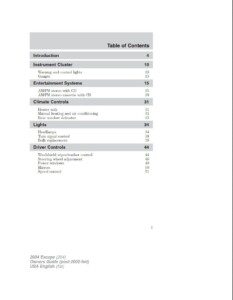 2004 ford escape owner's manual