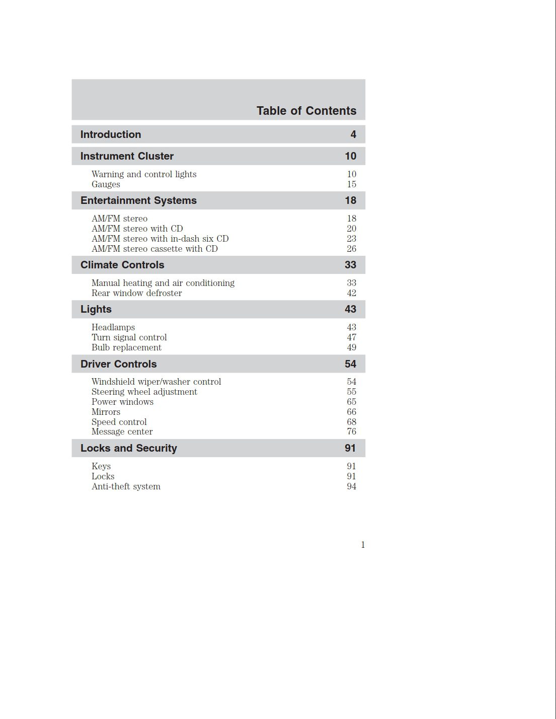 2004 ford freestar owner's manual