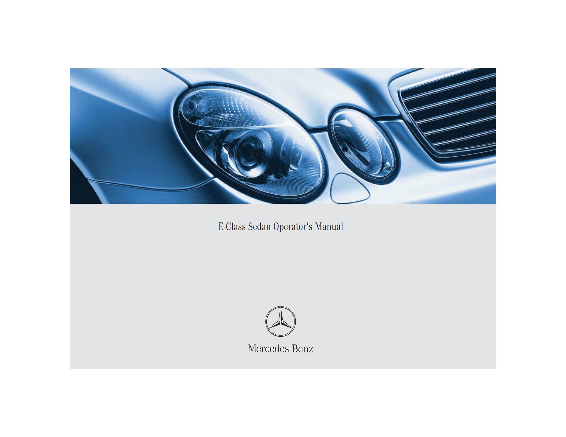 2004 mercedes benz e class owner's manual