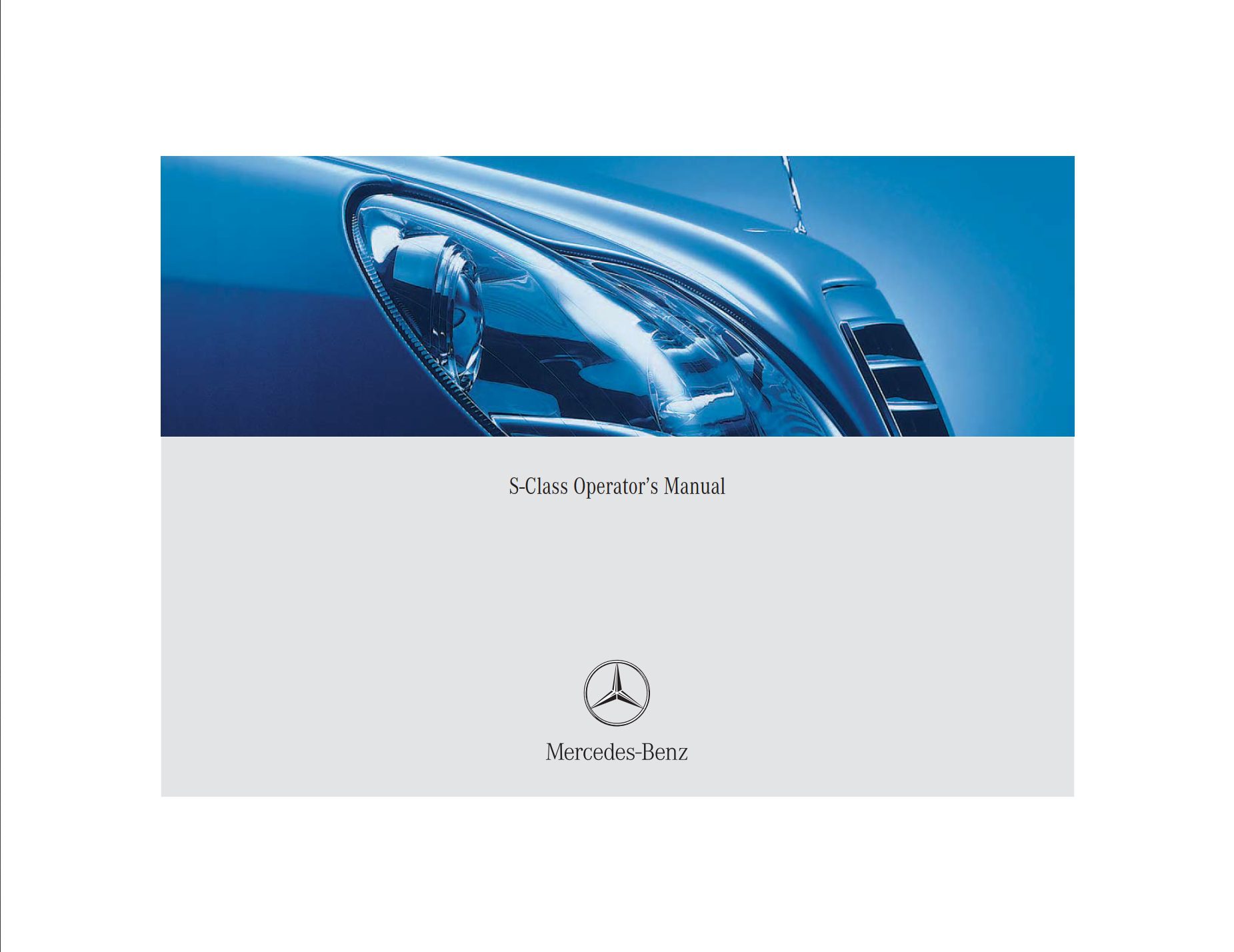 2004 mercedes benz s class owner's manual