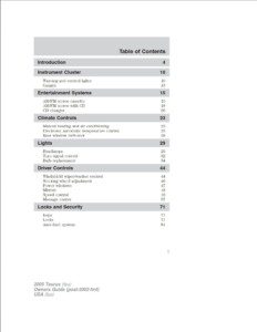 2005 ford taurus owner's manual