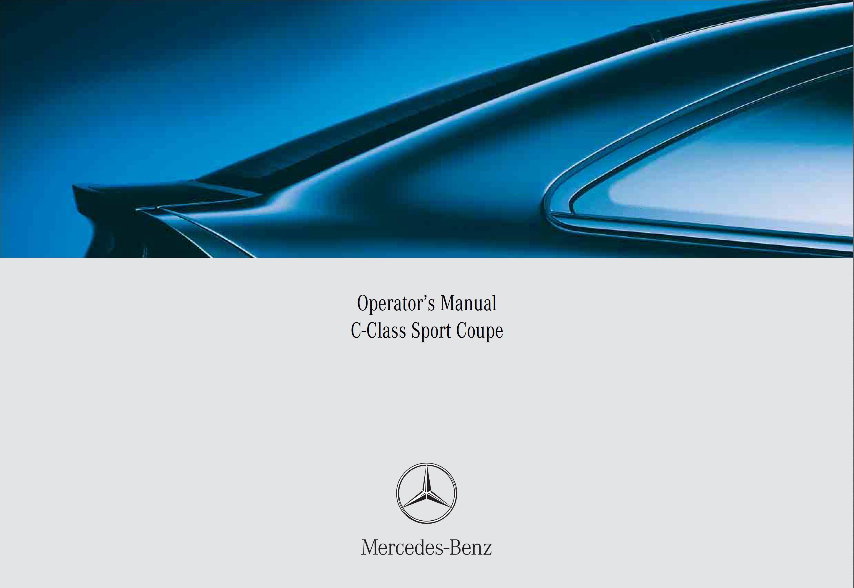 2005 mercedes benz c class coupe owner's manual