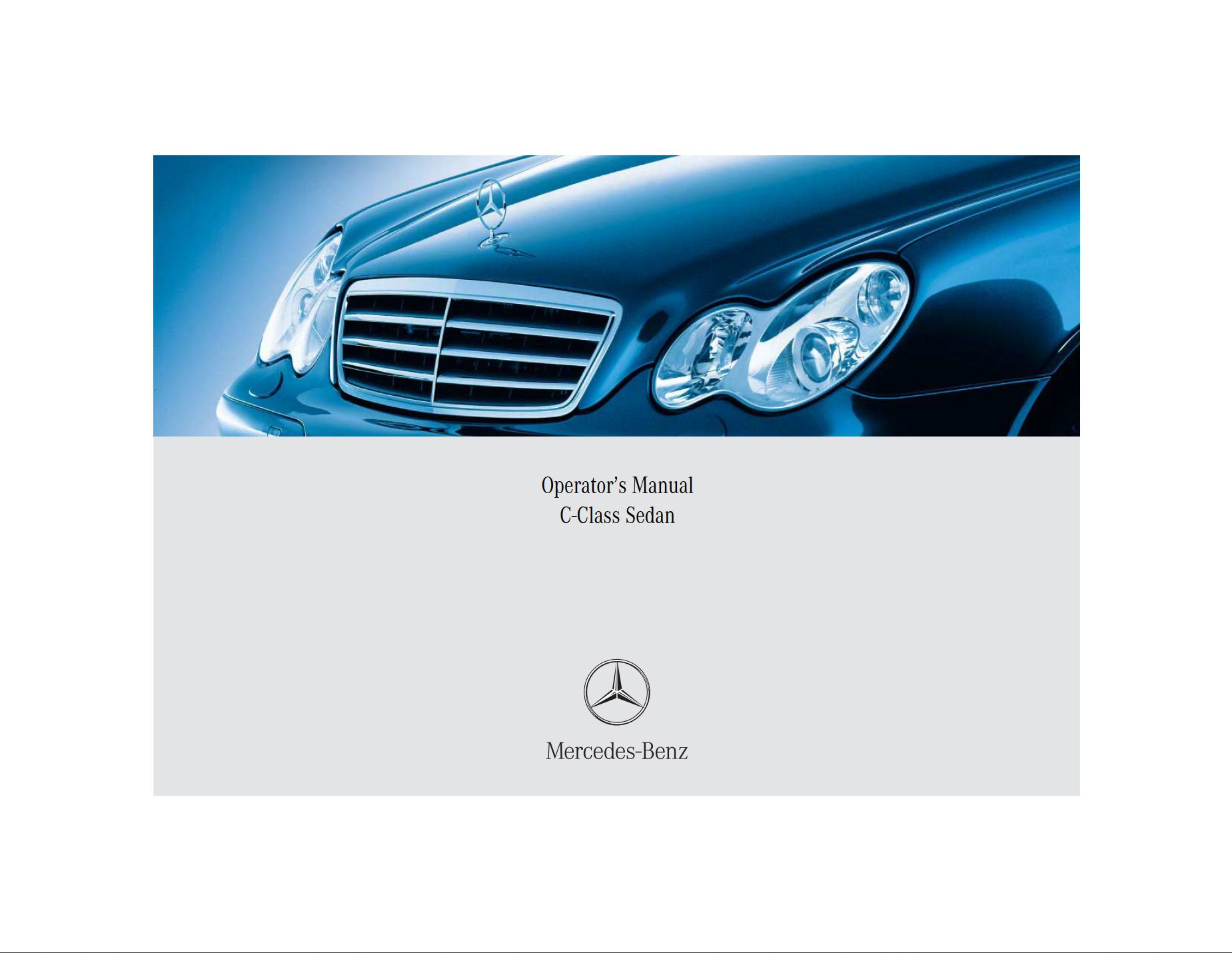 2005 mercedes benz c class owner's manual