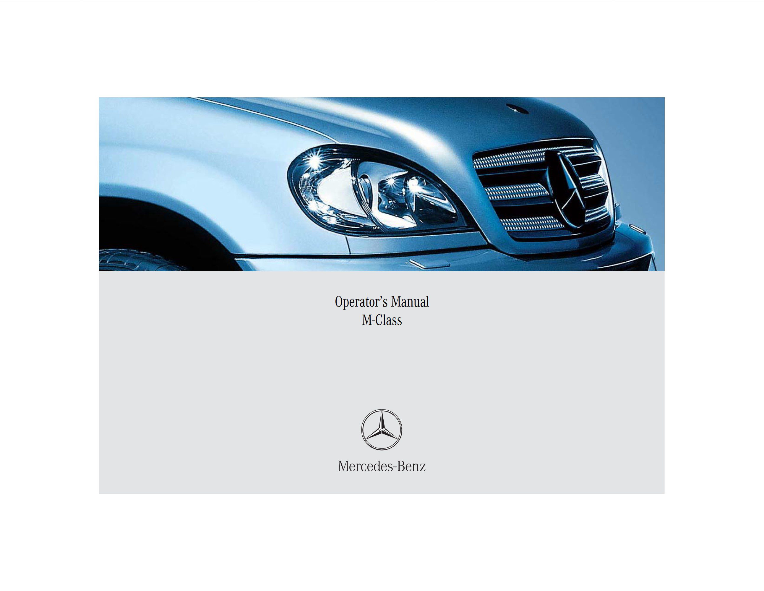 2005 mercedes benz m class owner's manual