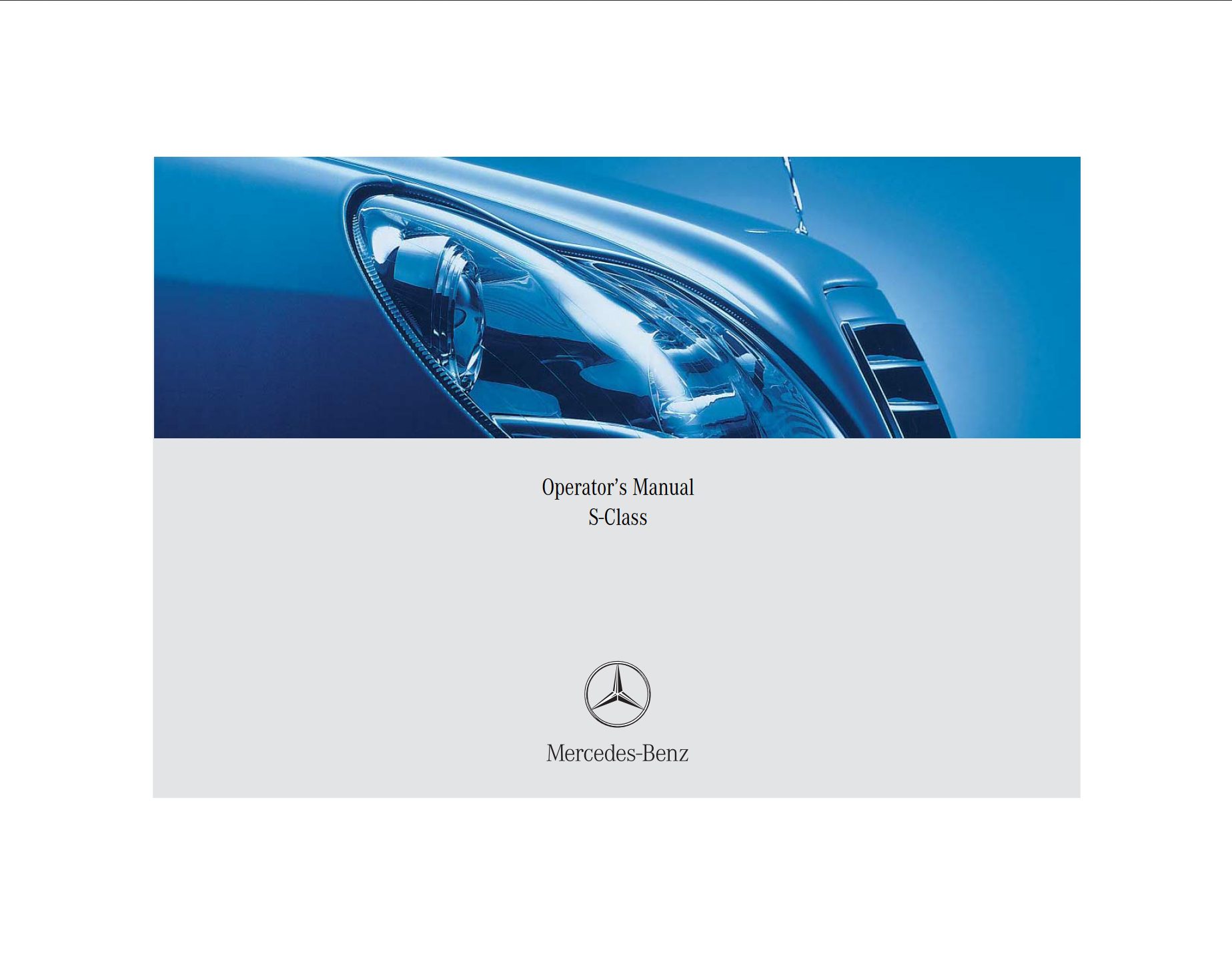 2005 mercedes benz s class owner's manual