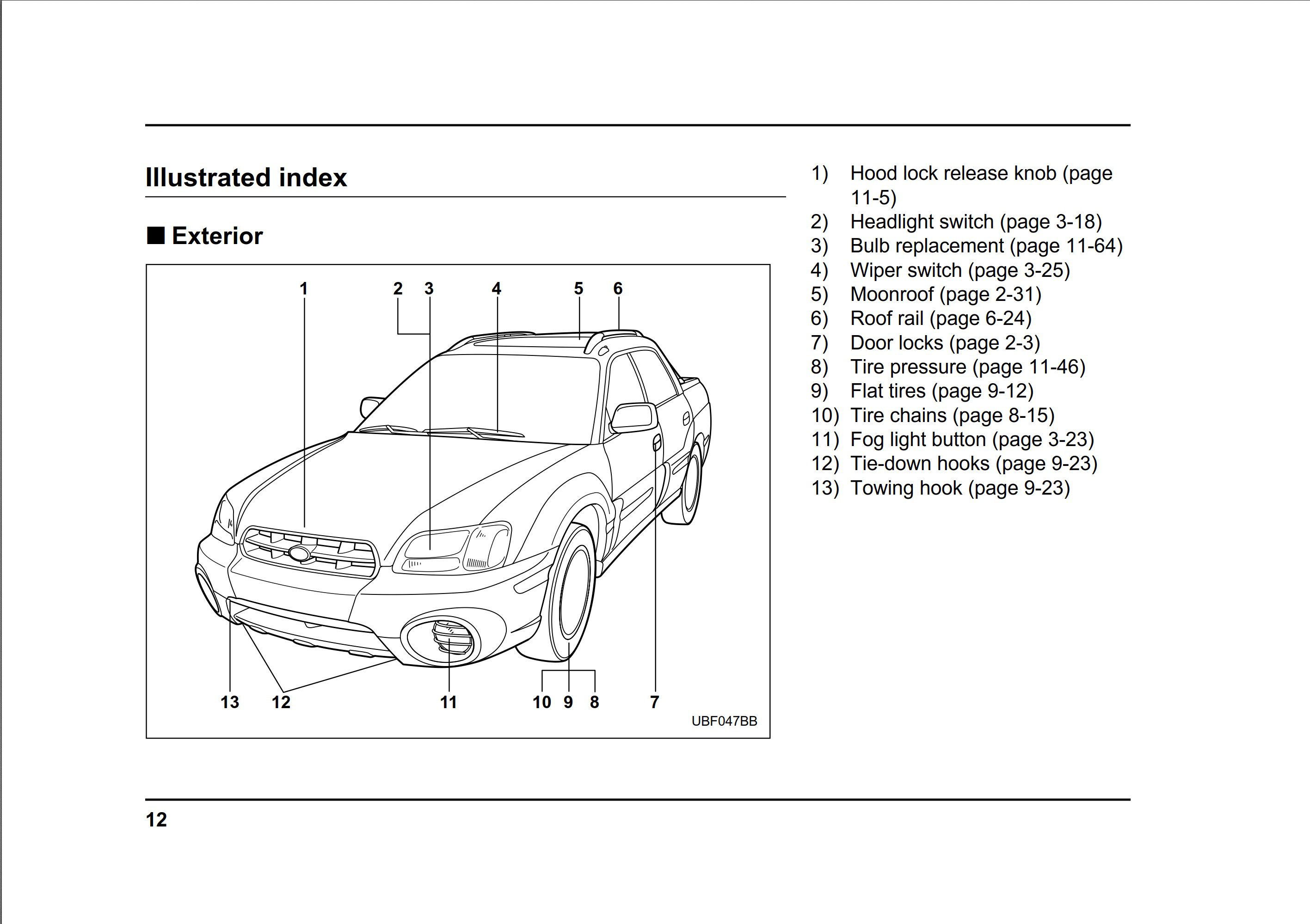 2005 subaru baja owner's manual