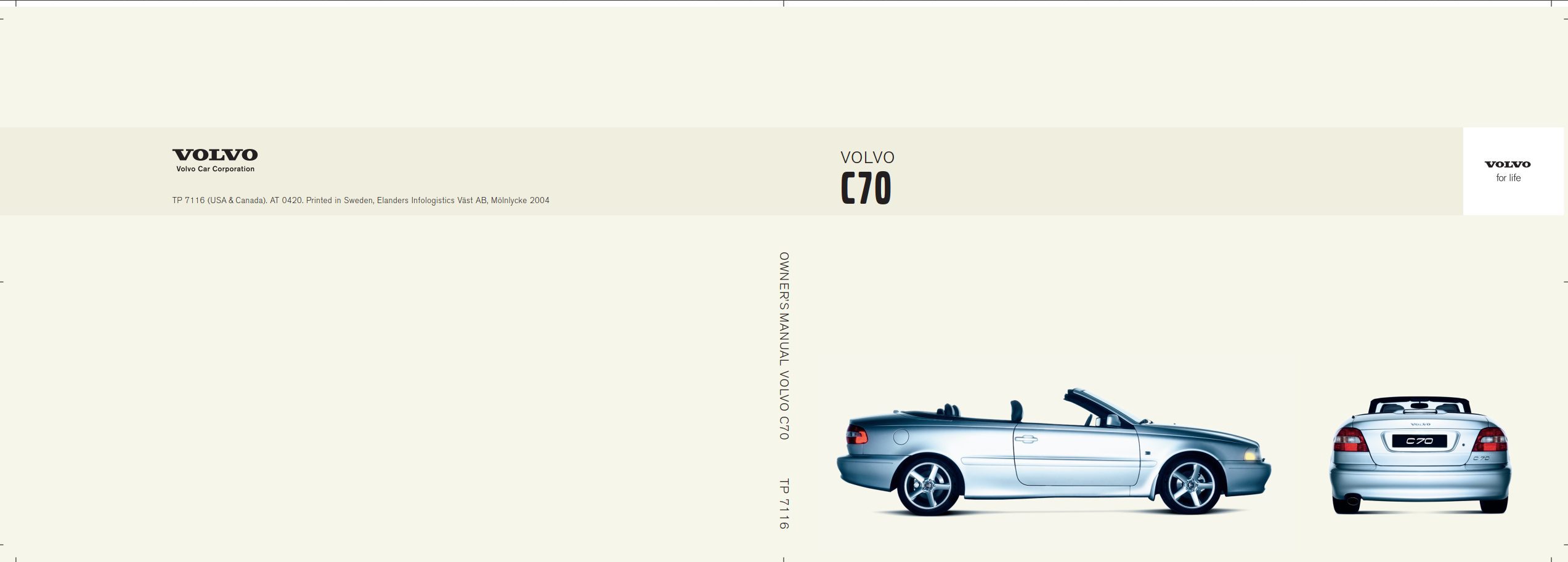 2005 volvo c70 owner's manual