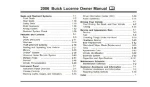 2006 buick lucerne owner's manual