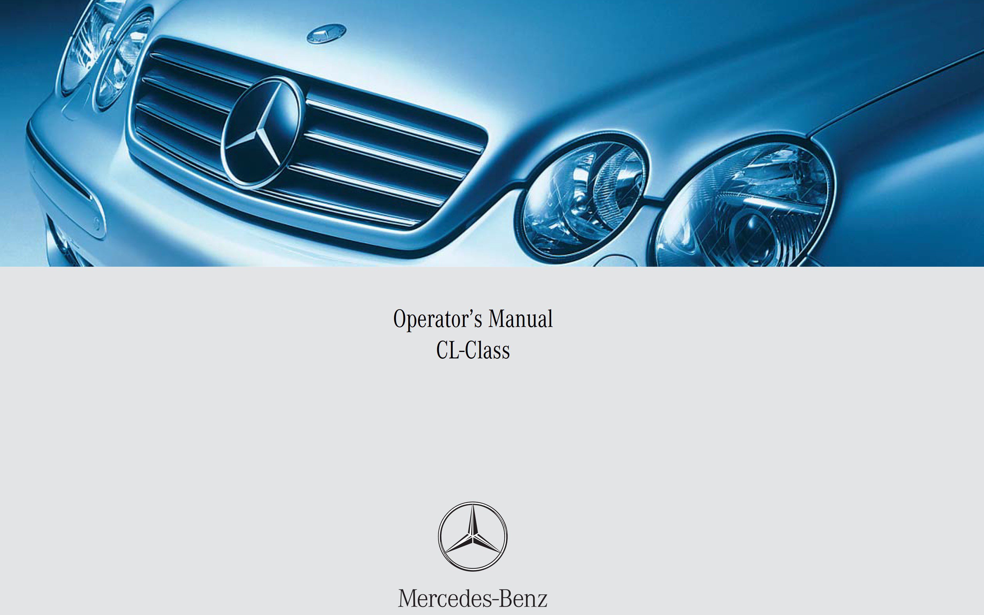 2006 mercedes benz cl class owner's manual