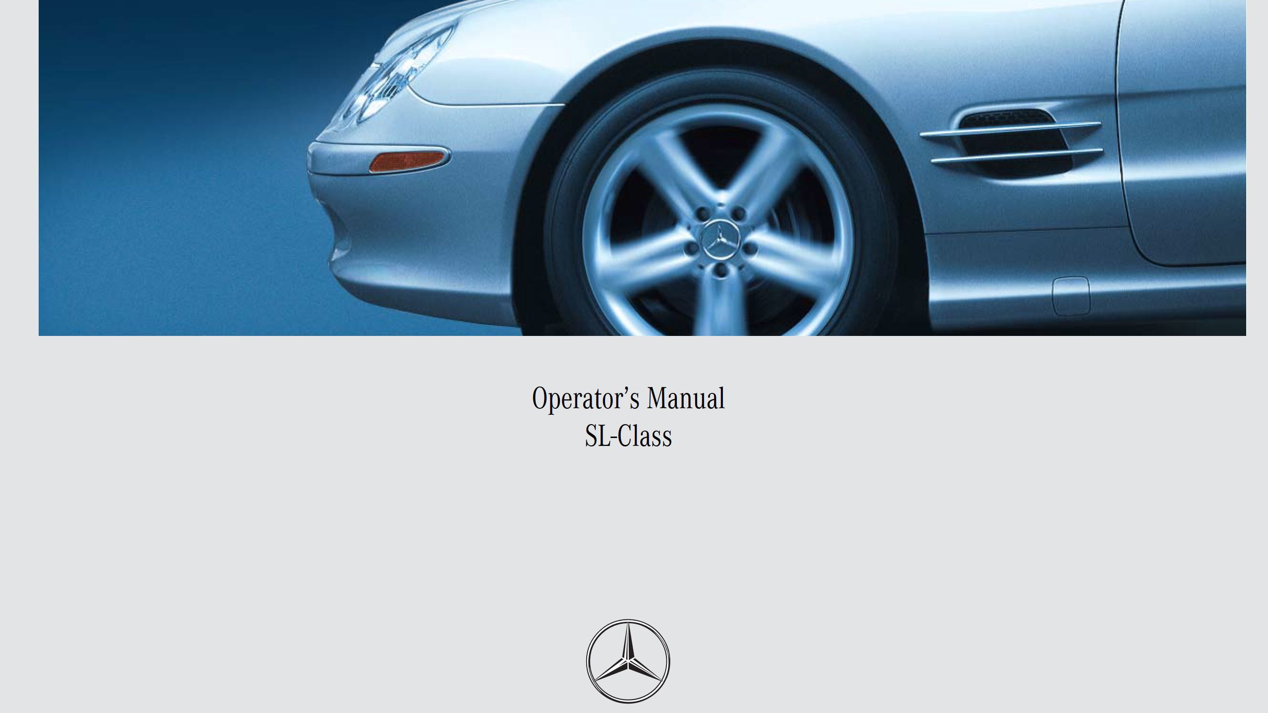 2006 mercedes benz sl class owner's manual