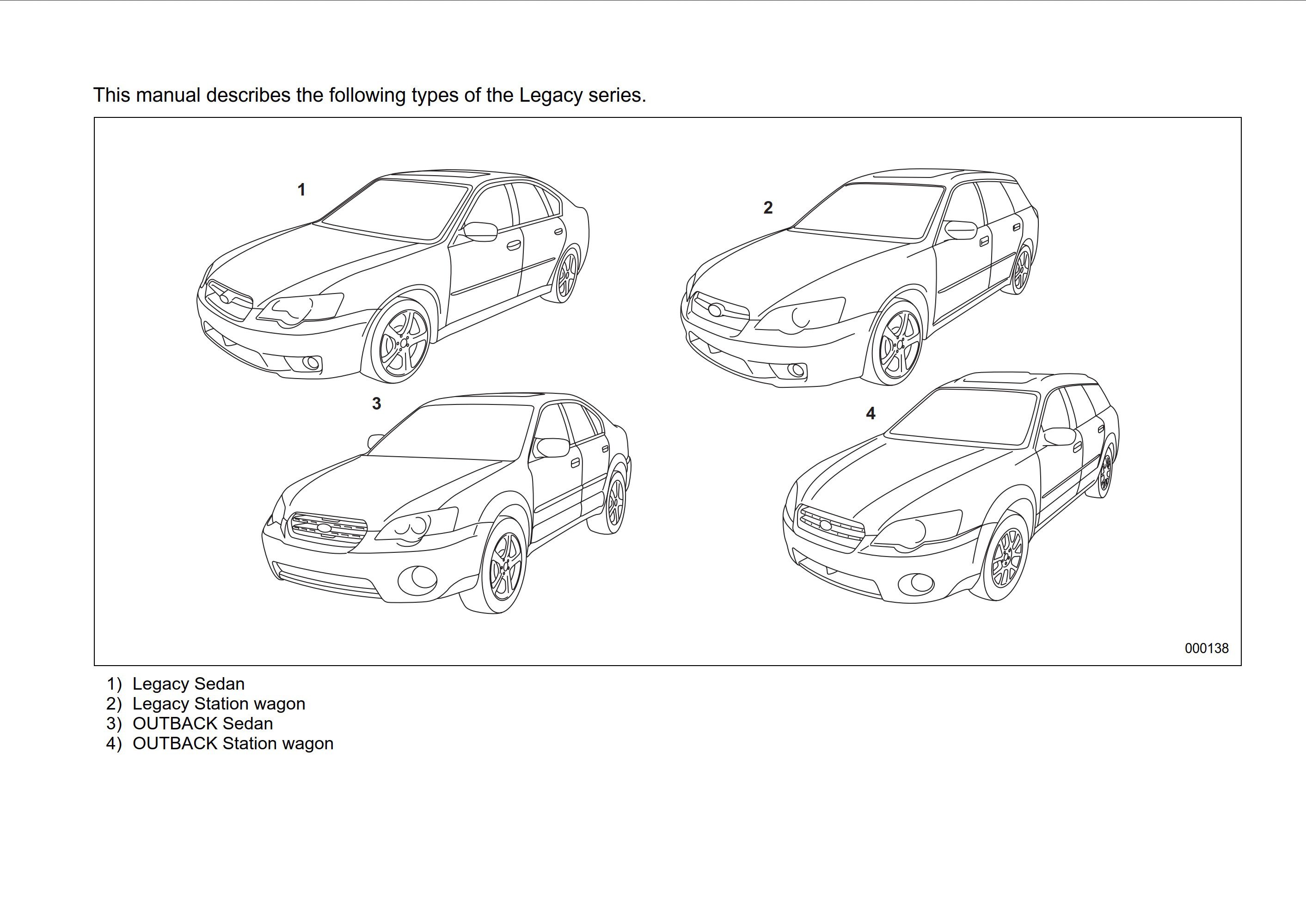 2006 subaru legacy owner's manual