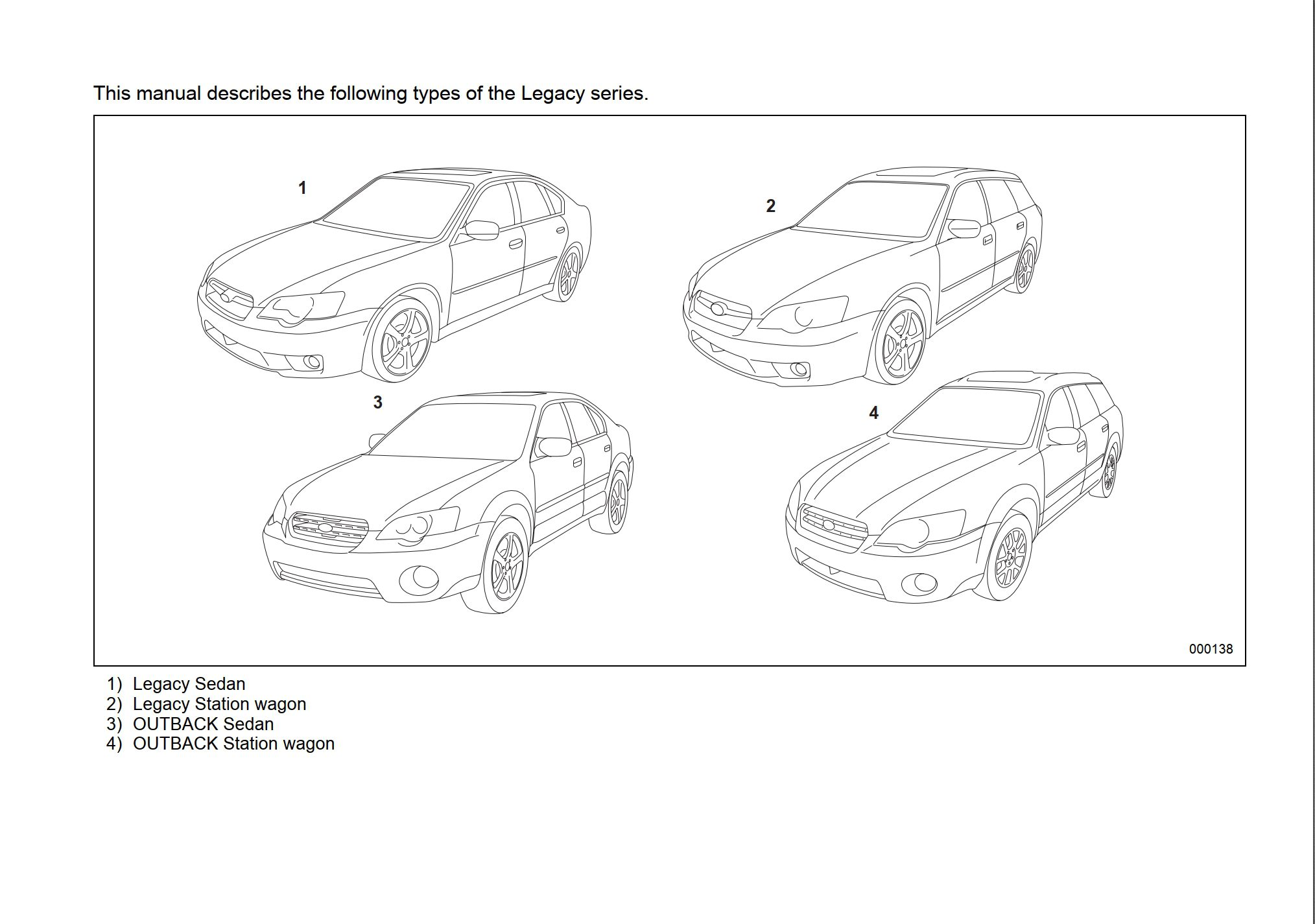 2006 subaru outback owner's manual