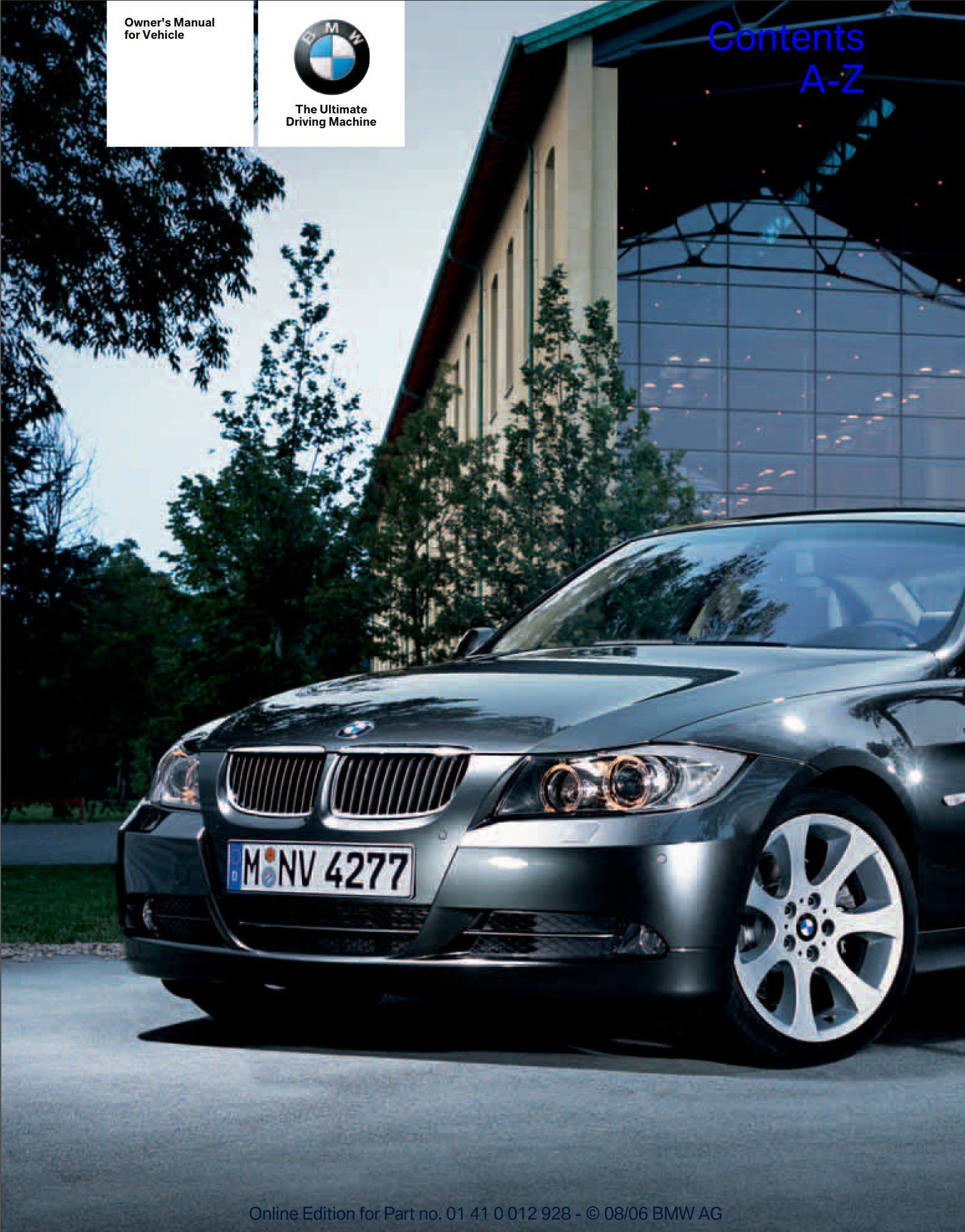 2007 bmw 3 series owner's manual