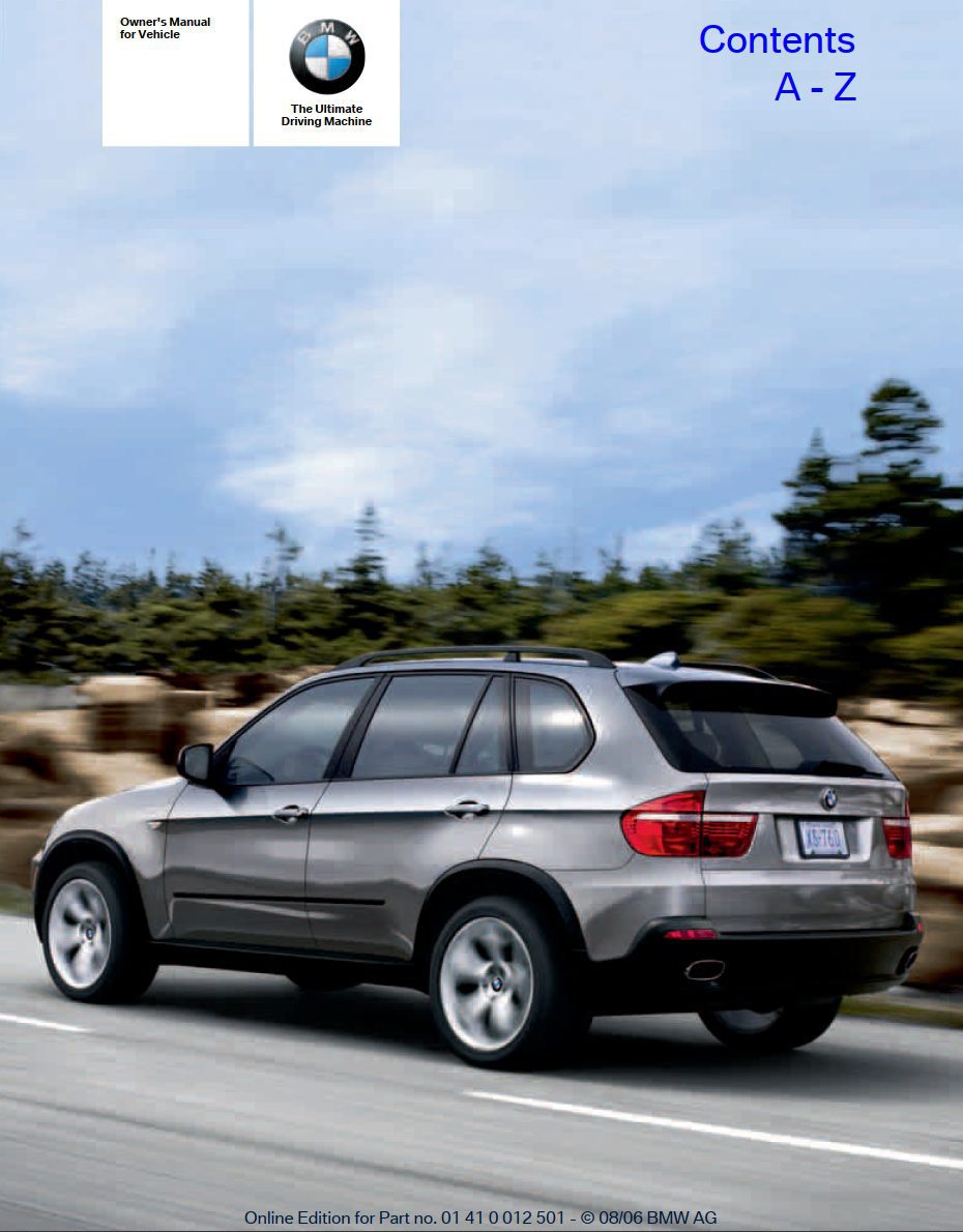 2007 bmw x5 owner's manual