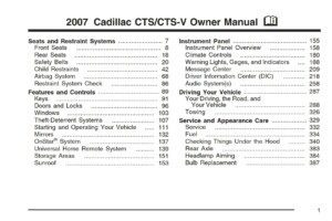 2007 cadillac cts owner's manual