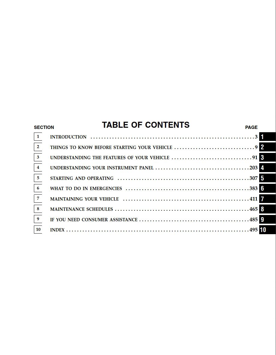 2007 dodge grand caravan owner's manual