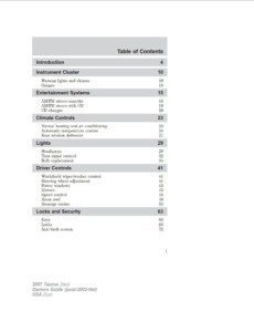 2007 ford taurus owner's manual