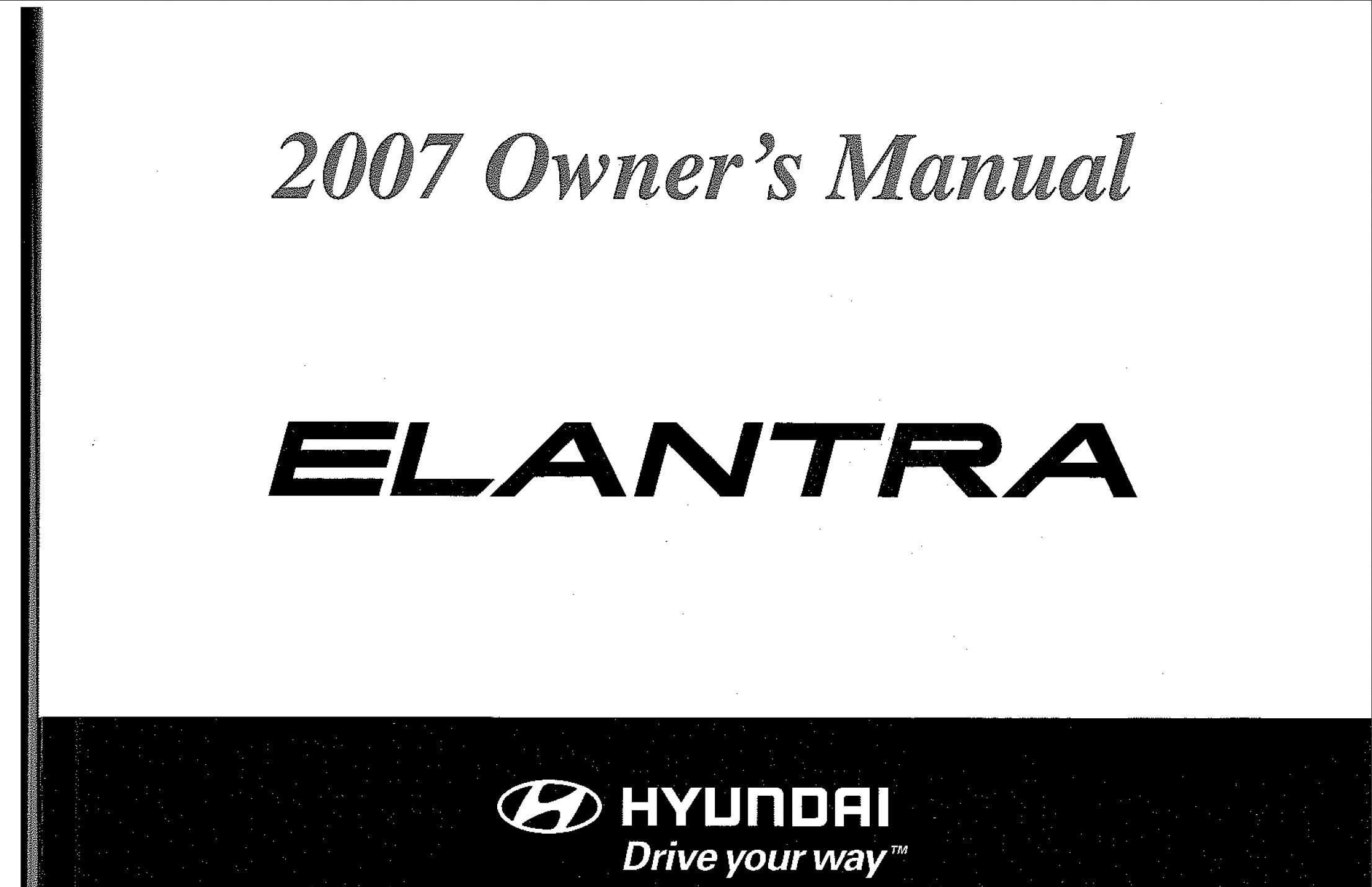 2007 hyundai accent owner's manual