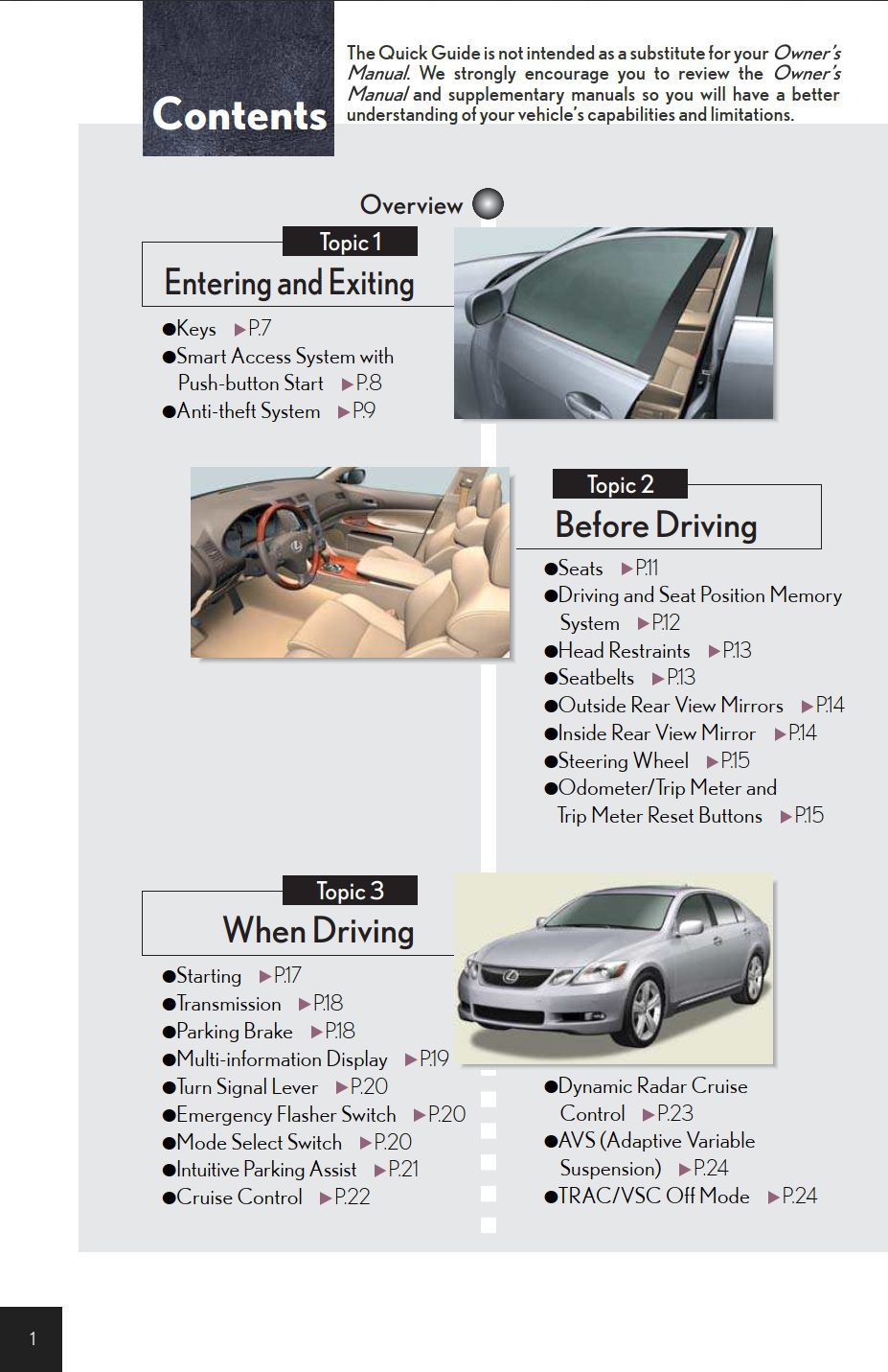 2007 lexus gs350 owner's manual