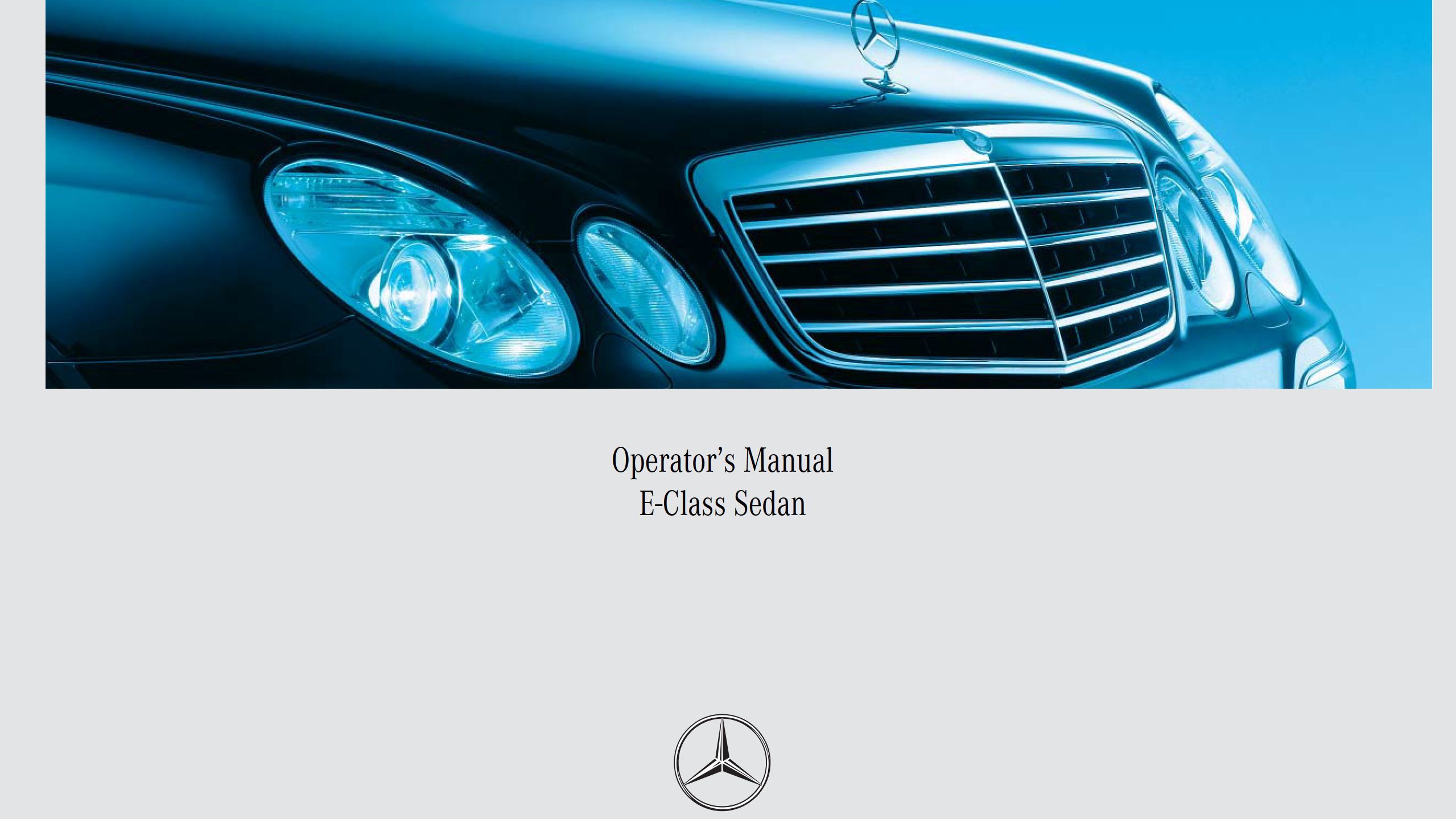 2007 mercedes benz e class owner's manual