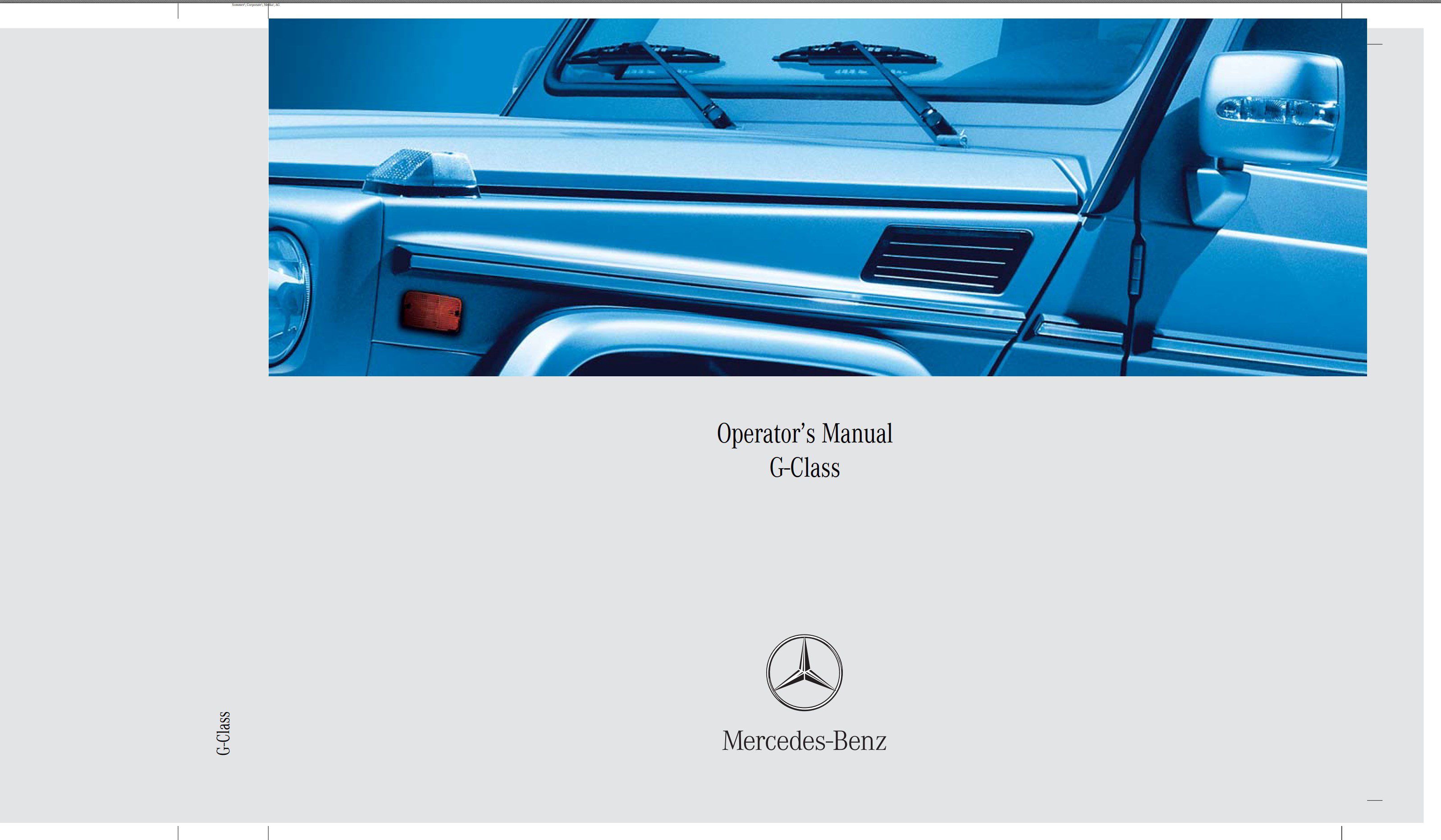 2007 mercedes benz g class owner's manual