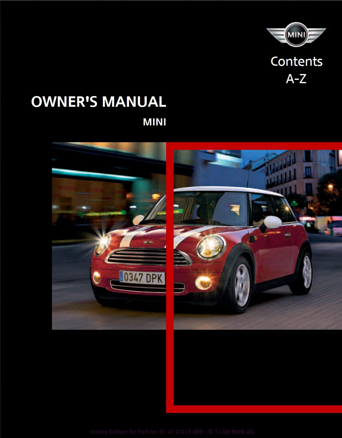 2007 mini cooper owner's manual