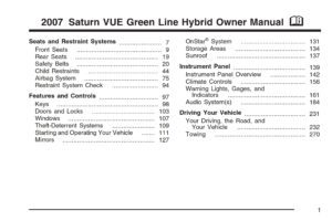 2007 saturn vue hybrid owner's manual