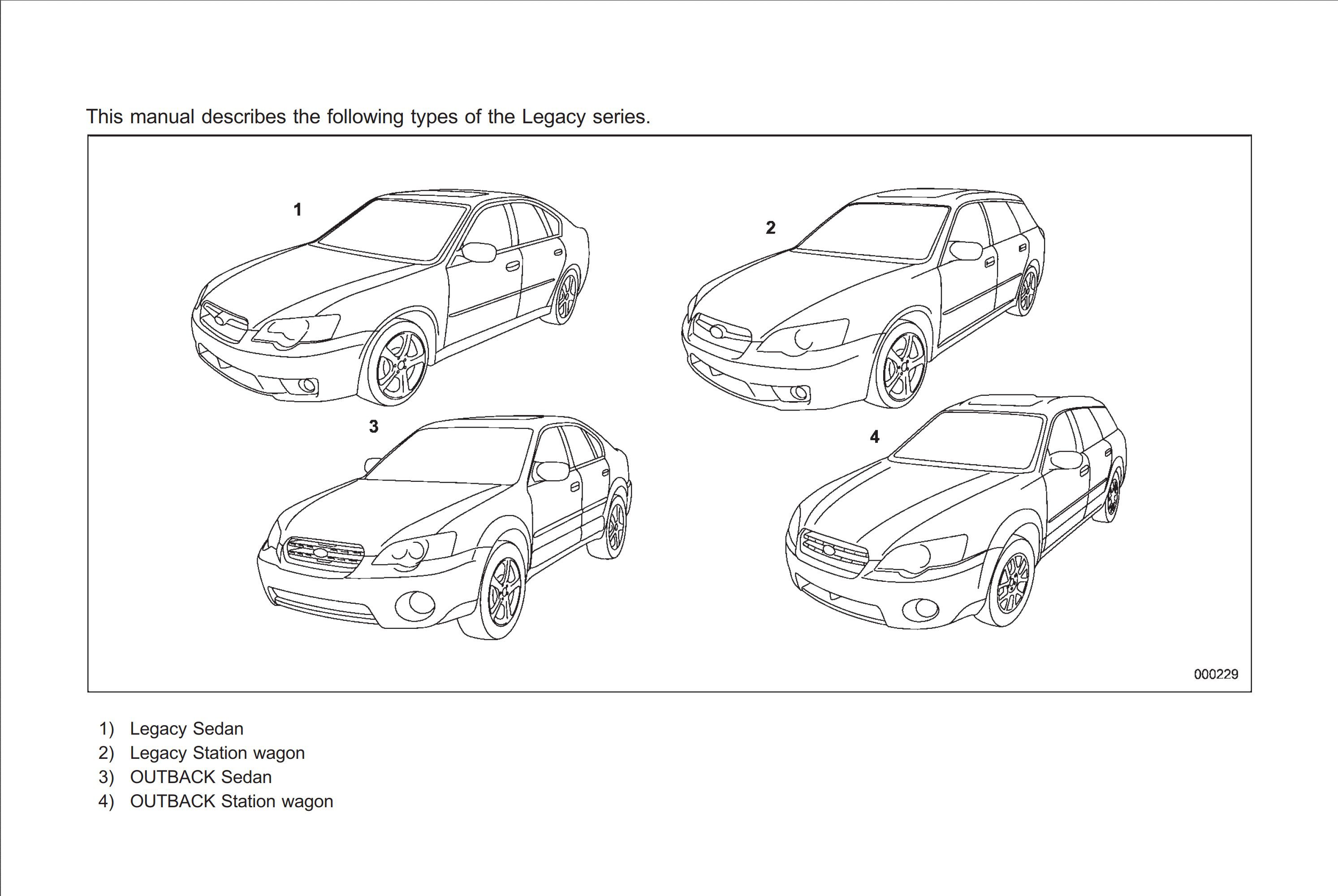 2007 subaru legacy owner's manual