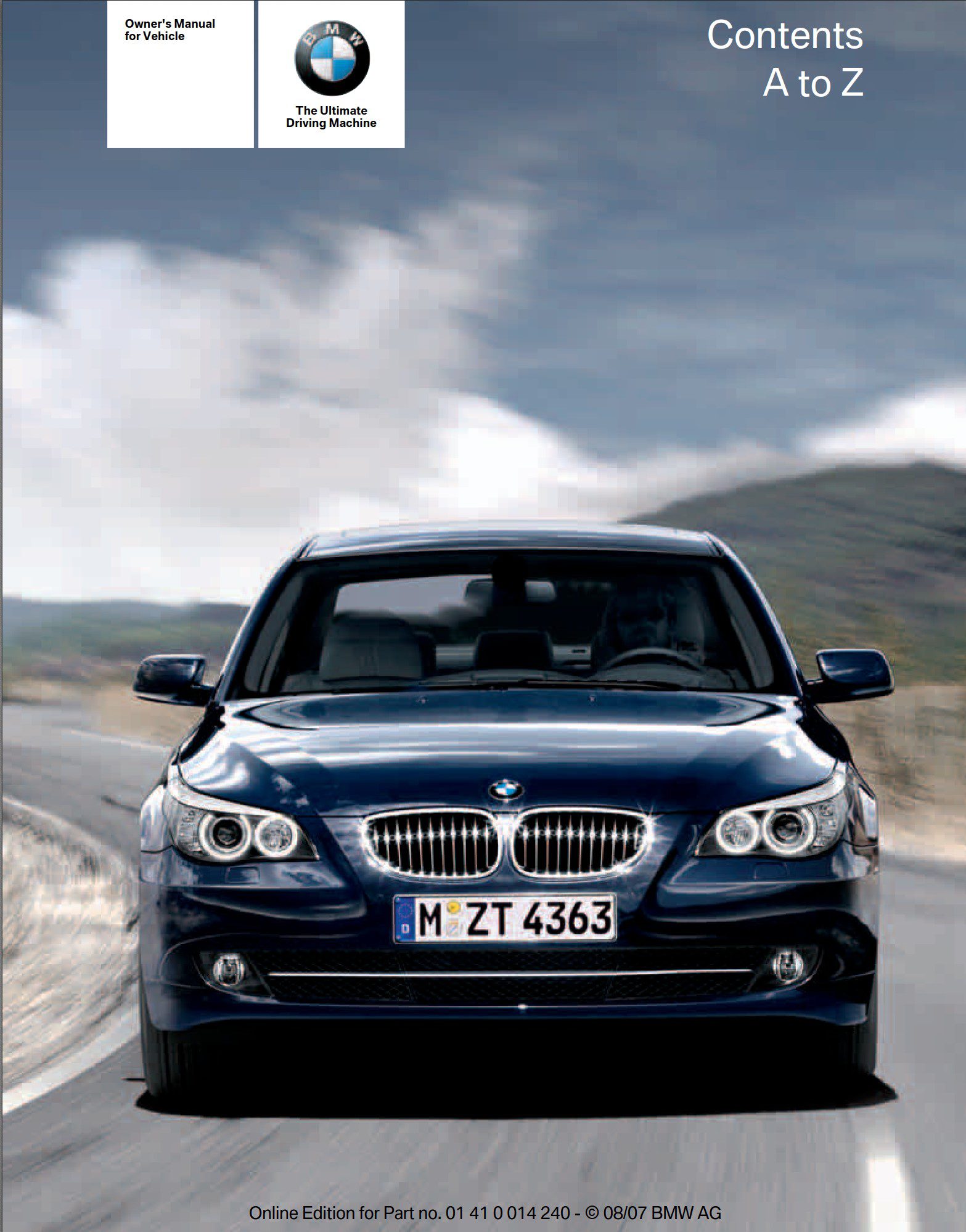 2008 bmw 5 series owner's manual