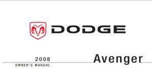 2008 dodge avenger owner's manual