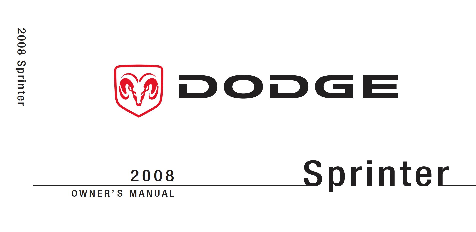 2008 dodge sprinter owner's manual