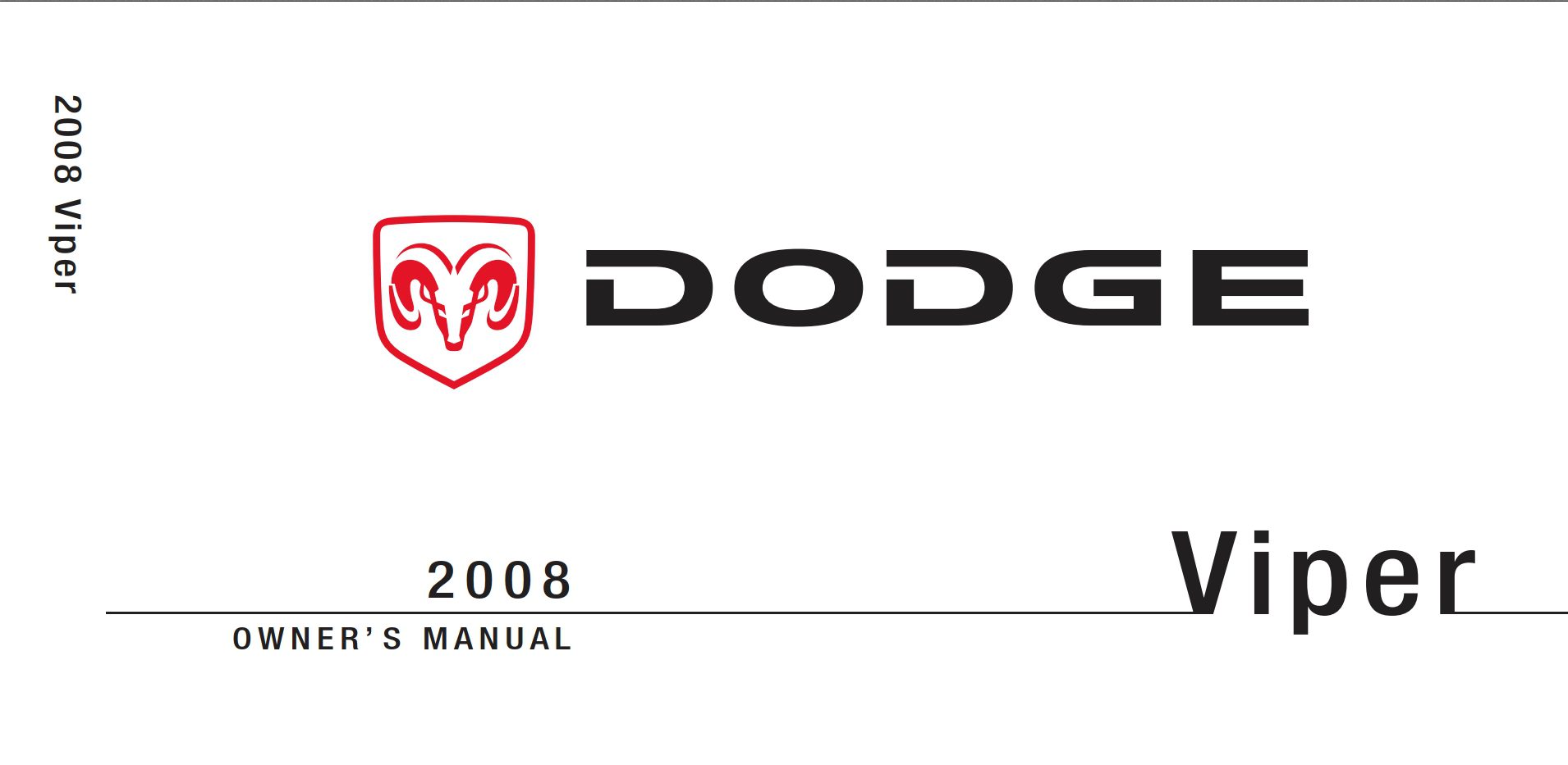 2008 dodge viper owner's manual