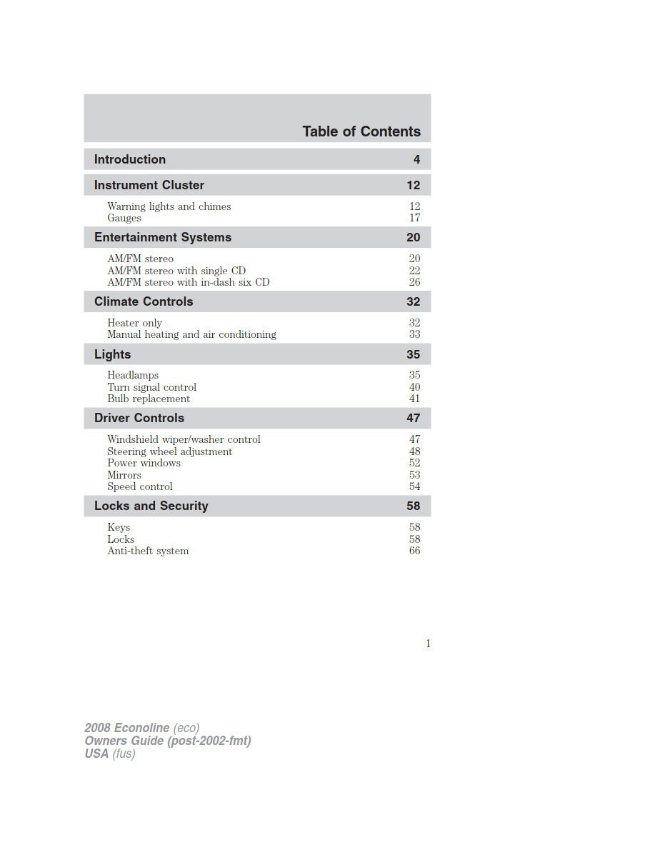 2008 ford e450 owner's manual